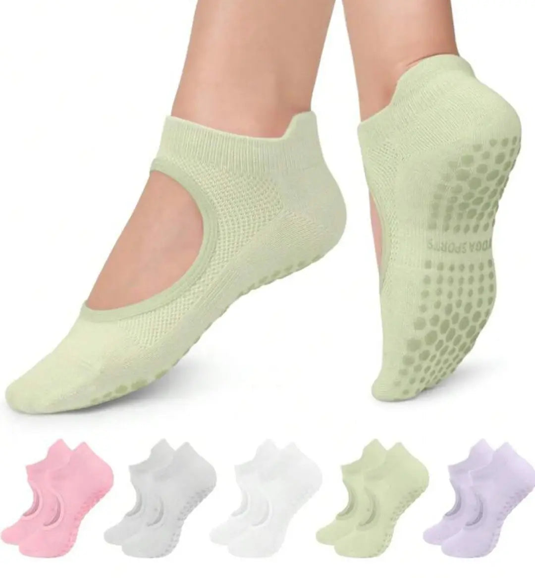 Anti Slip Yoga Socks - Grey - Socks