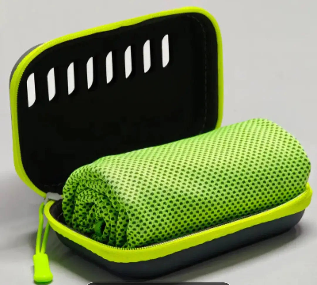 Cool Towel and Case - Fluro Green - Accessories