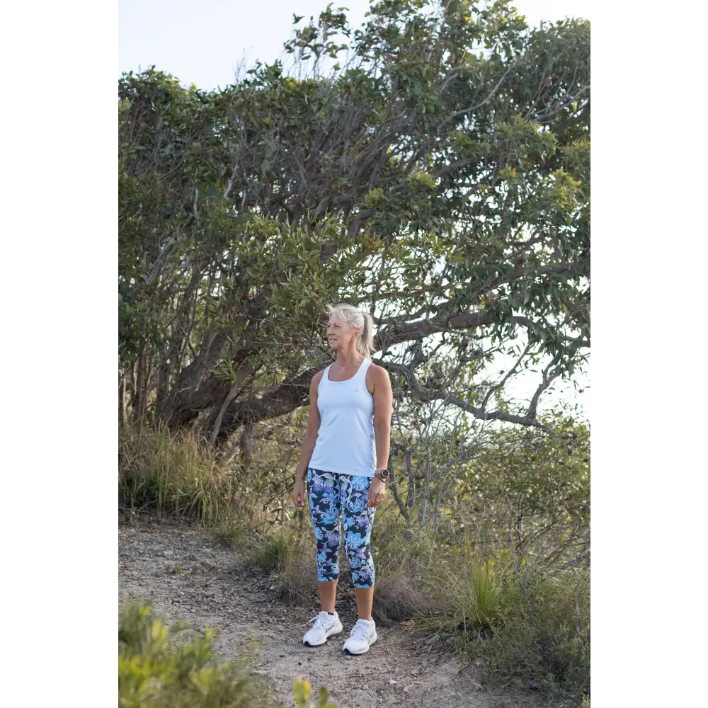 Gmaxx Ice Blue Strappy Back Sports Top - gmaxx