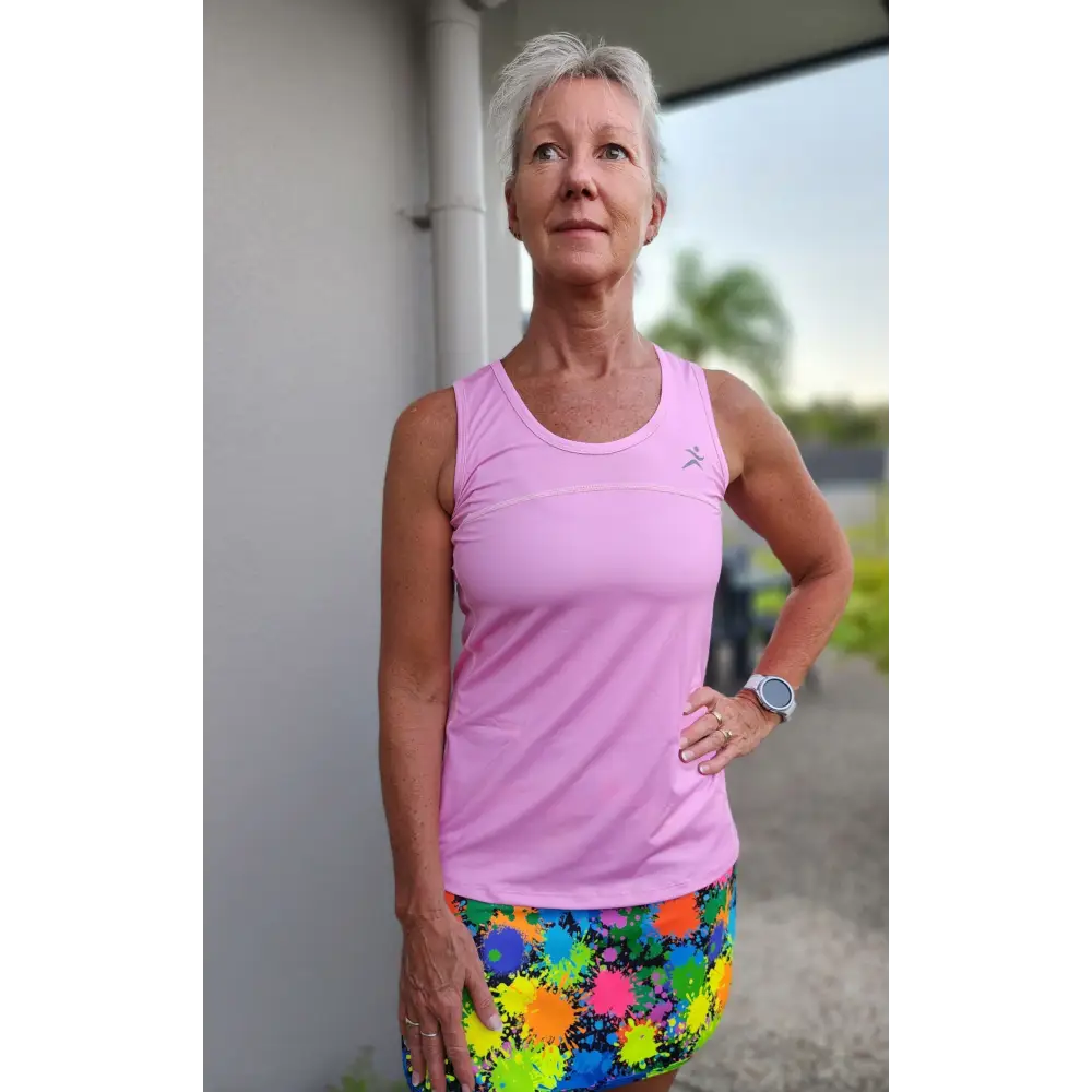 Lolly Pink Full Back Singlet XS - XXXL - Activewear