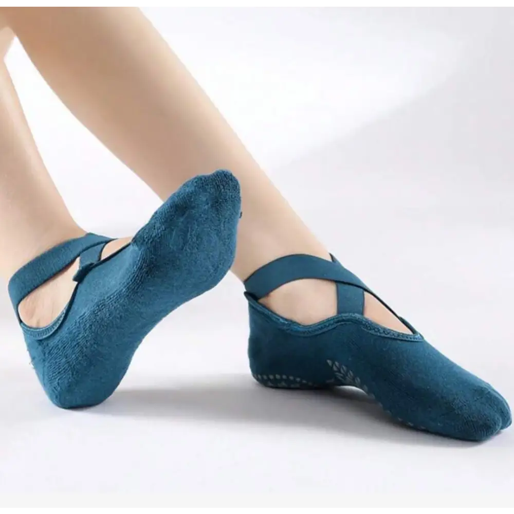 Non Slip Yoga Socks - Teal - Socks