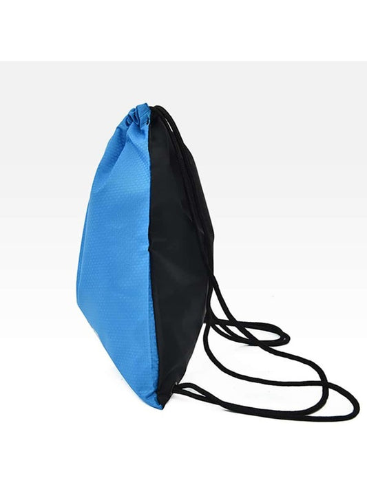This Drawstring Bag features a two-tone blue/black fabric for a stylish addition to your everyday look.  Crafted from 100% Nylon, it's built for lasting durability and lightweight carrying. With a drawstring to secure your belongings, it's the perfect accessory for the gym, everyday use, or anywhere in-between.  43cm x 39cm.