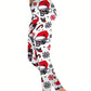 Christmas Skull Print Yoga Tights, Pants, Leggings - White
