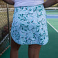 Gmaxx Mint floral print, Skort, pickleball,;tennis, golf , Length Mid Thigh, Skort with pockets, suit tennis dress, tennis skirt pickleball, golf skort, Golf skirt