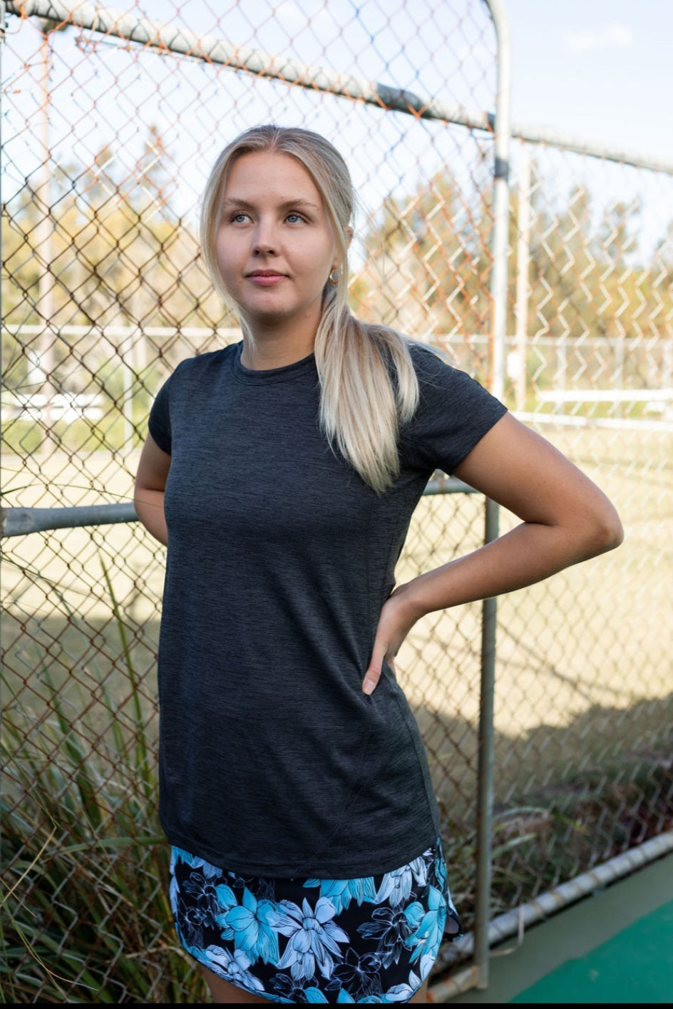 Challenger Tee lightweight and breathable 100% Polyester and 150gsm Cool Dry Fit fabric, it offers superior moisture wicking and a loose fit, while top stitching throughout provides a sporty finish.