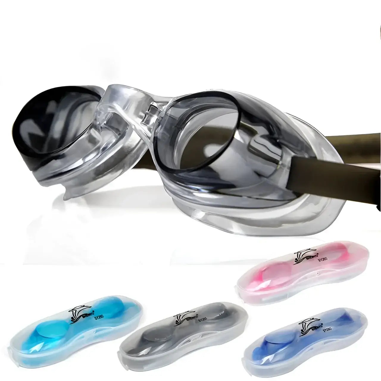 Adjustable silicone swim goggles
