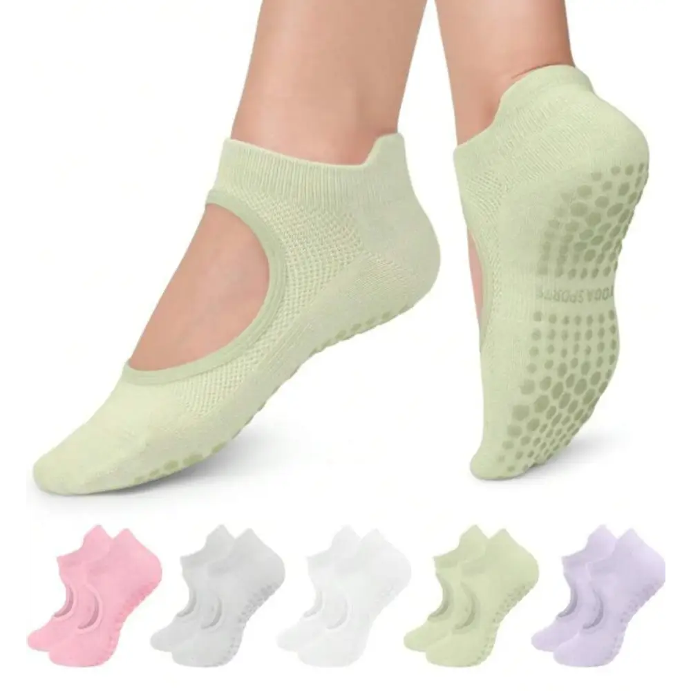 Anti Slip Yoga Socks - Grey - Socks