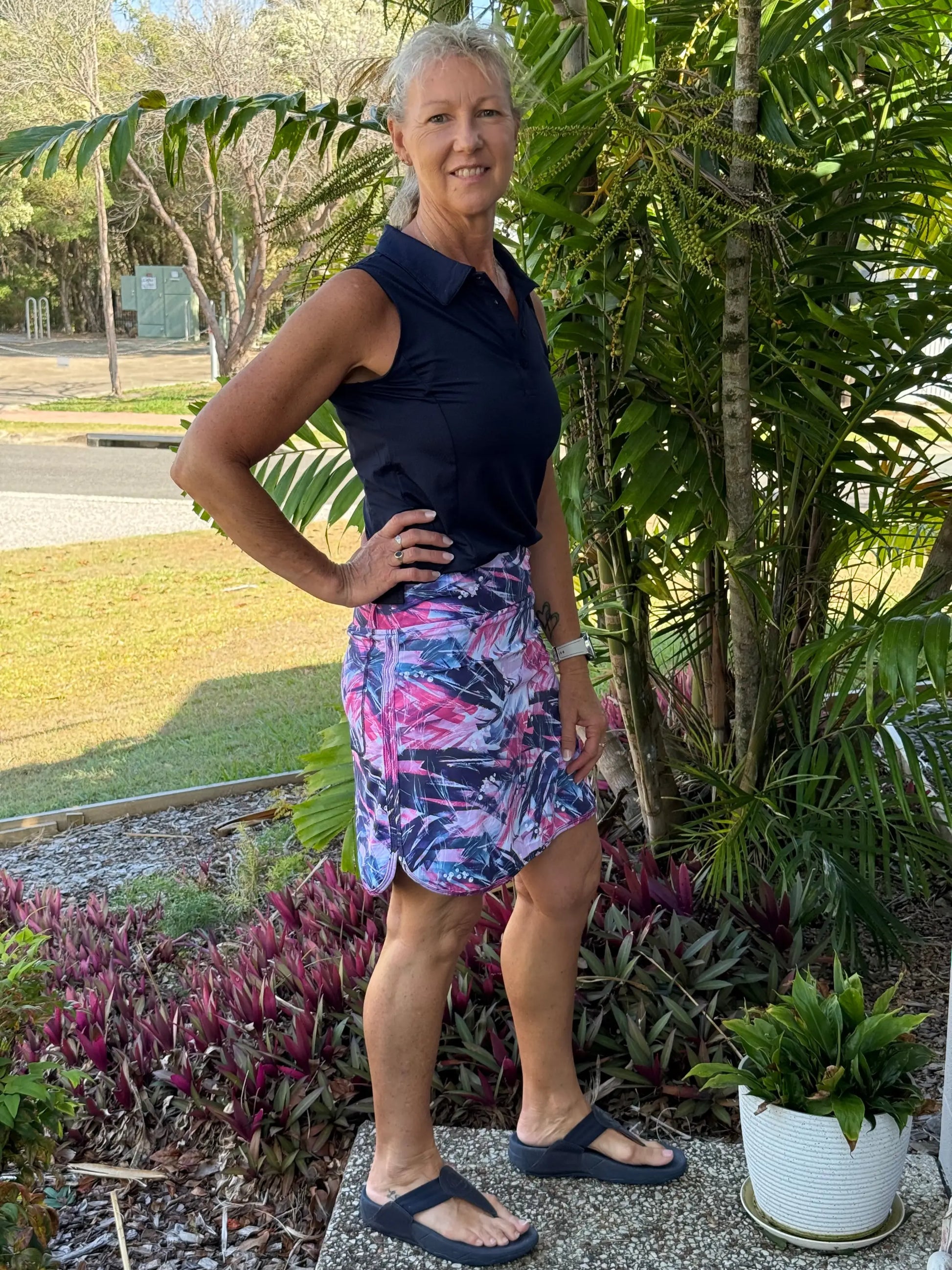 Astrid Longer Skort with Pockets - Skorts