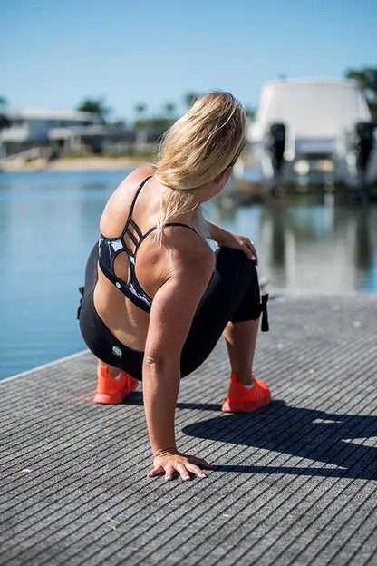Black Bamboo Crop Top From Gmaxx Activewear