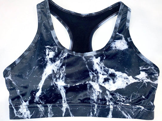 Black Marble 2 Sports Crop - gmaxx