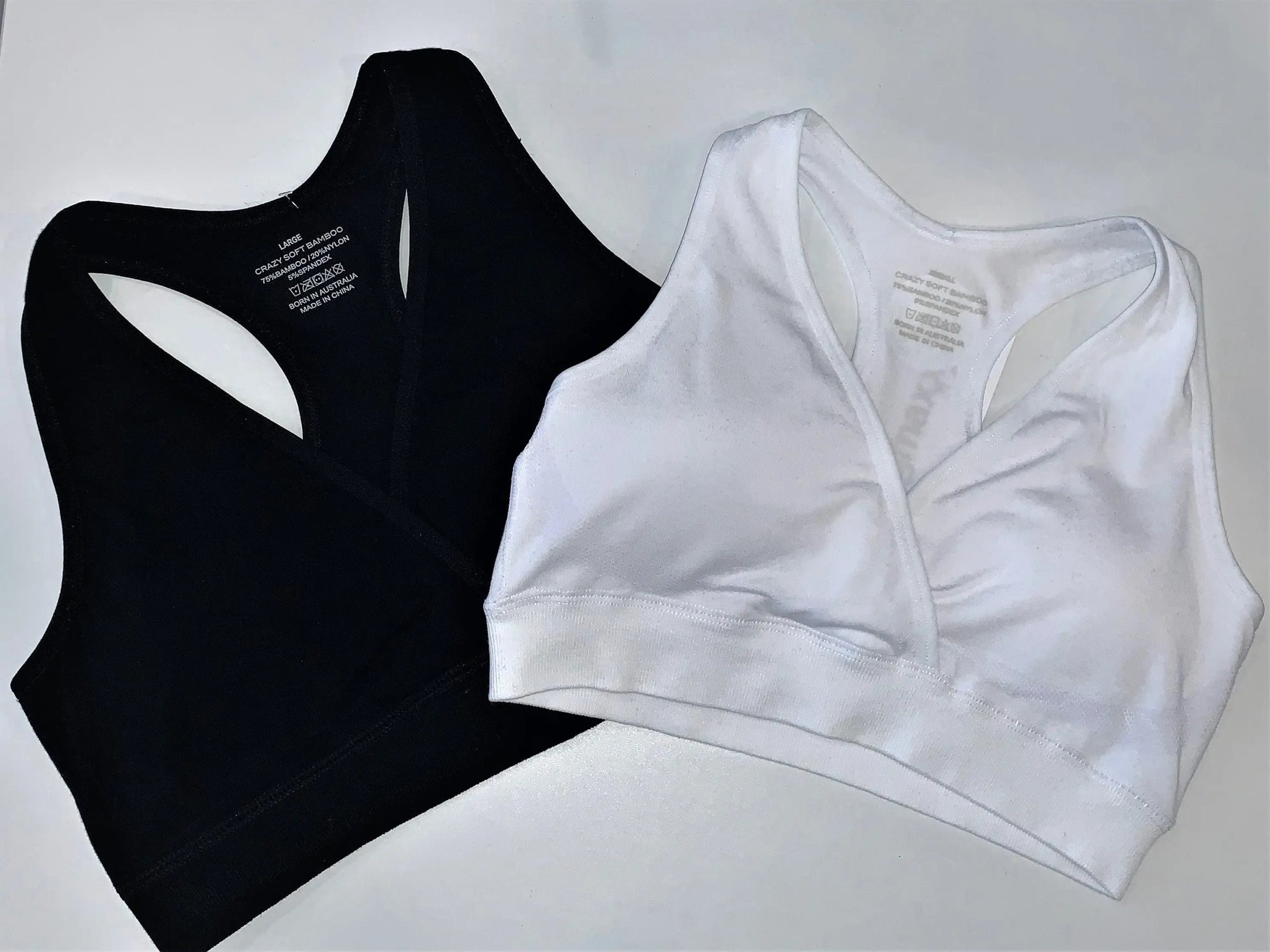 RELAXED Soft Bamboo Crop Top - Black Or White - gmaxx