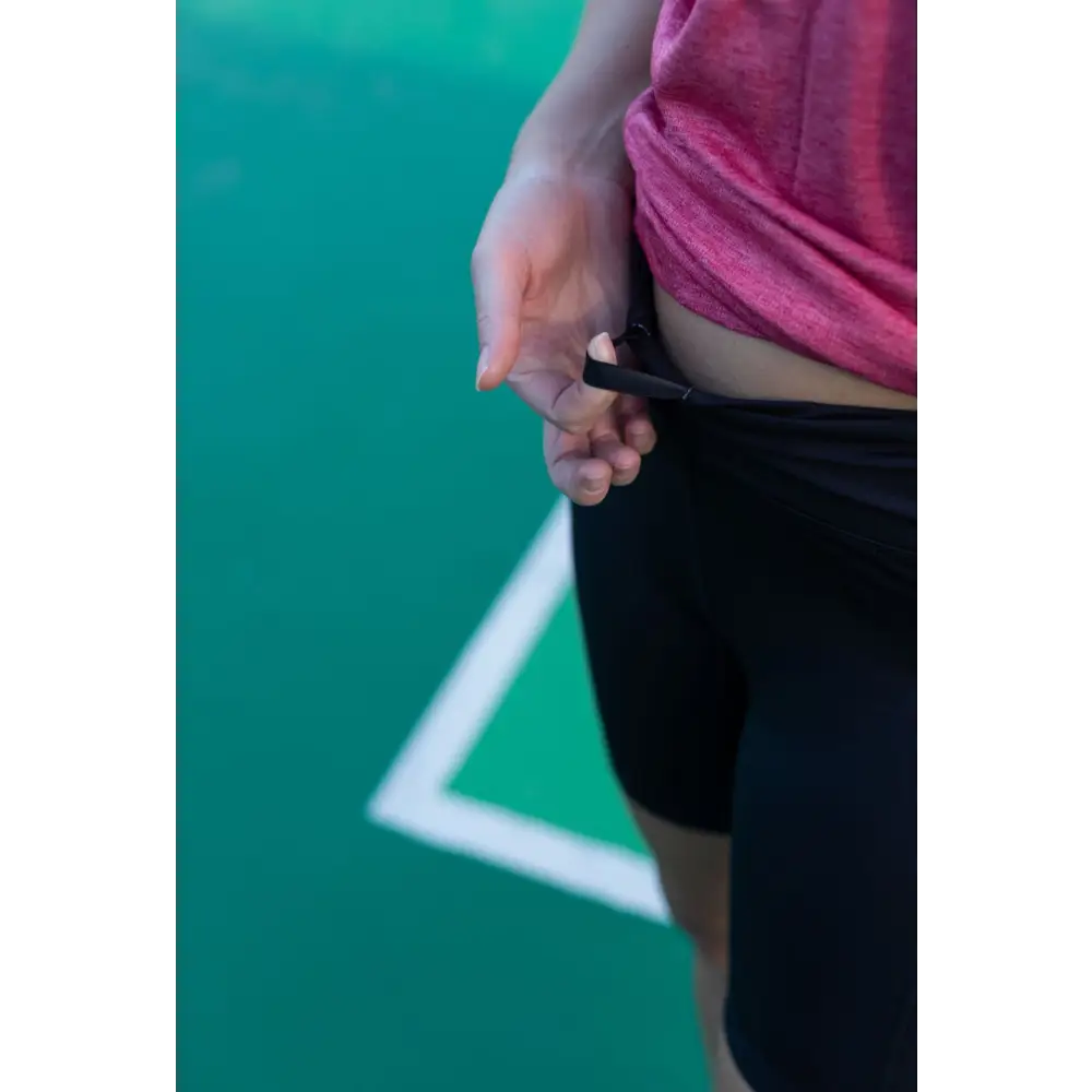 Black Gmaxx Active Bike Shorts with 3 pockets and Drawer Sting