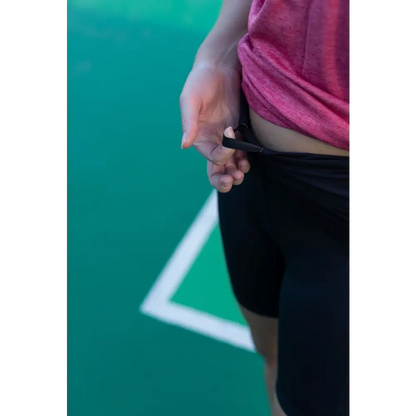 Black Gmaxx Active Bike Shorts with 3 pockets and Drawer Sting