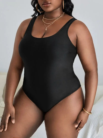 Black Criss Cross Swimmers - Plus sizes - gmaxx