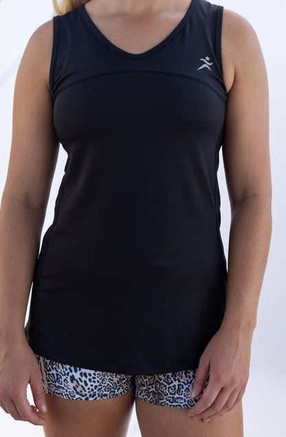 Gmaxx Black Full Back Singlet