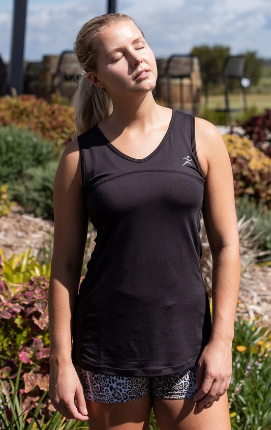 Gmaxx Black Full Back Singlet