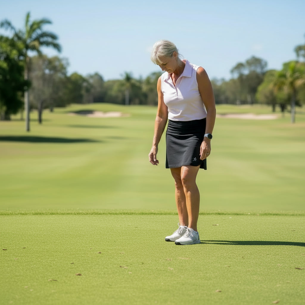 Black Longer Skort with Pockets - Skorts for golf and lawn bowls