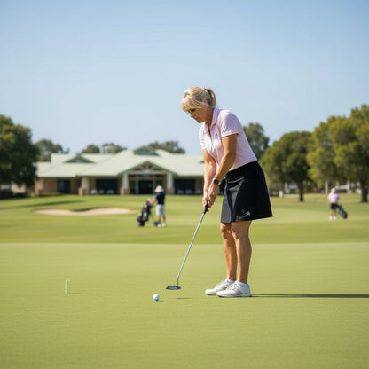 Black Longer Skort with Pockets - Skorts for golf and lawn bowls