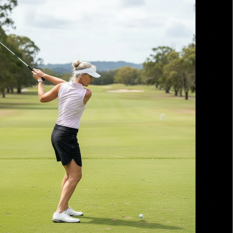 Black Longer Skort with Pockets - Skorts for golf and lawn bowls