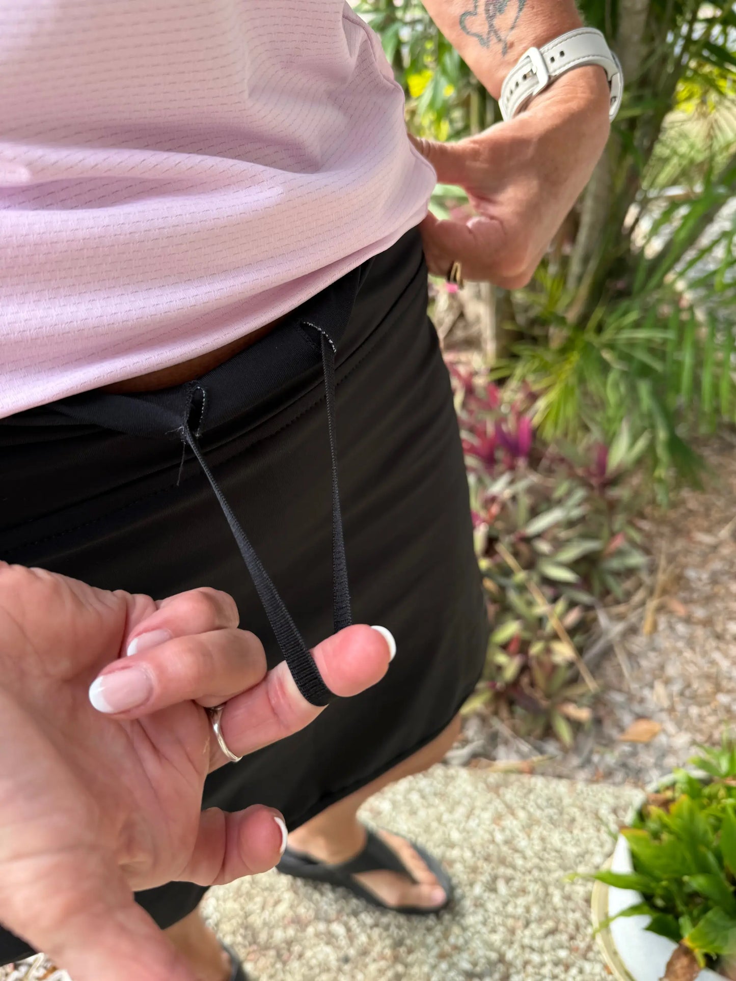 Black Longer Skort with Pockets - Skorts for golf and lawn bowls