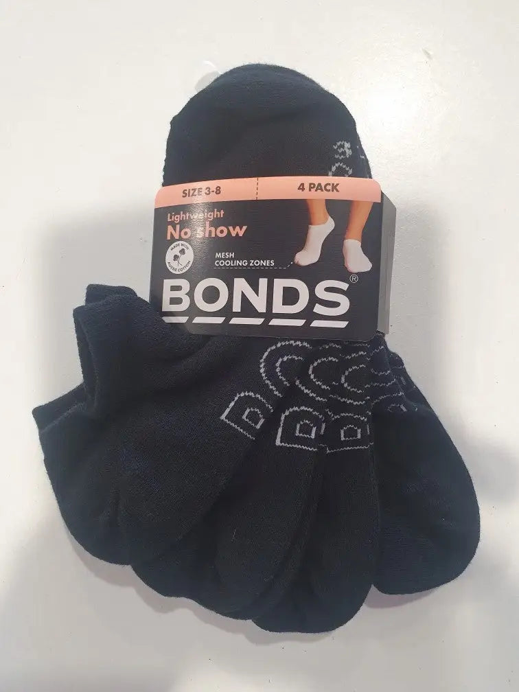 Bonds Ladies 4 Packs Socks The LIGHTWEIGHT No Show - gmaxx