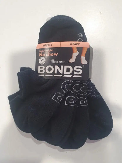Bonds Ladies 4 Packs Socks The LIGHTWEIGHT No Show - gmaxx