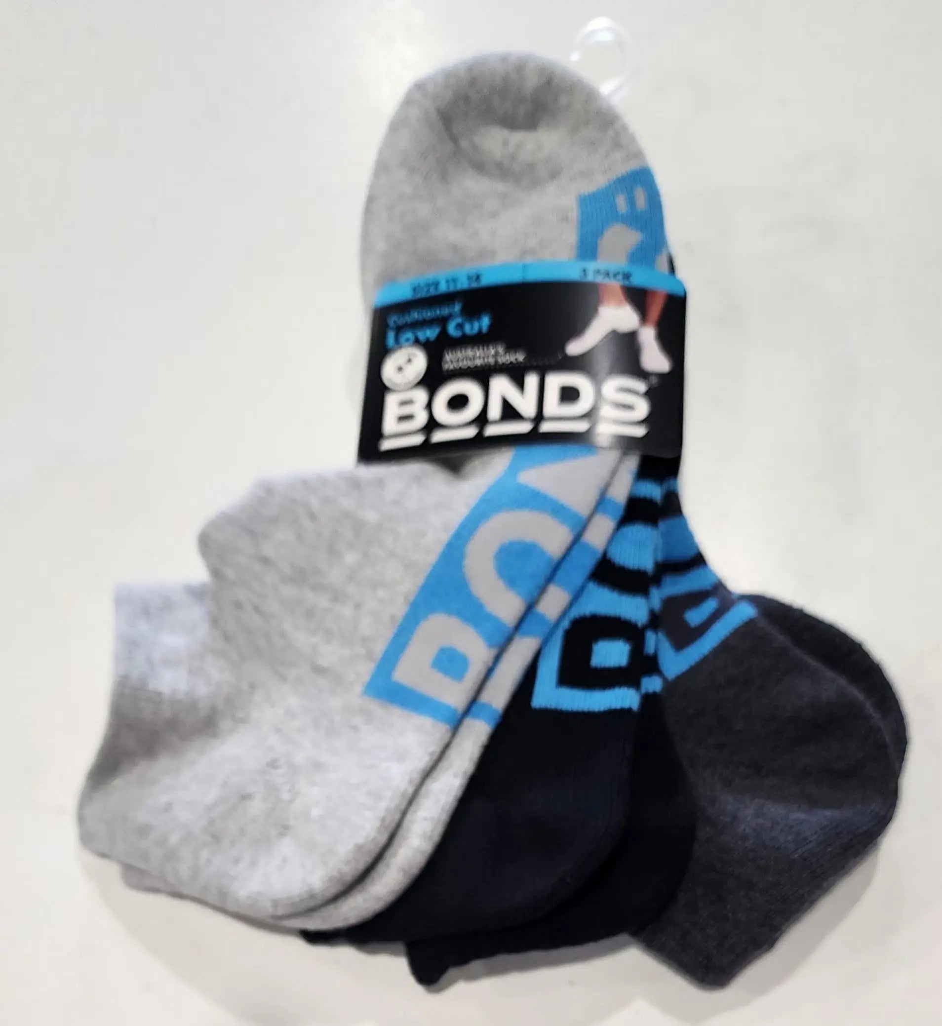 Bonds Men's 3 Pack Socks - The CUSHIONED LOW CUT. - gmaxx