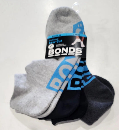 Bonds Men's 3 Pack Socks - The CUSHIONED LOW CUT. - gmaxx