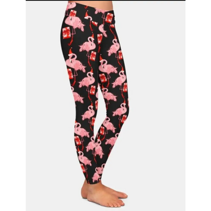 Christmas Flamingo Leggings - gmaxx