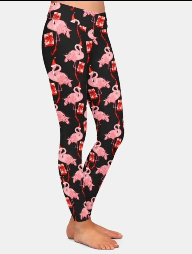 Christmas Flamingo Leggings - gmaxx