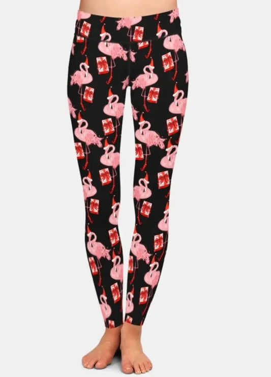 Christmas Flamingo Leggings - gmaxx