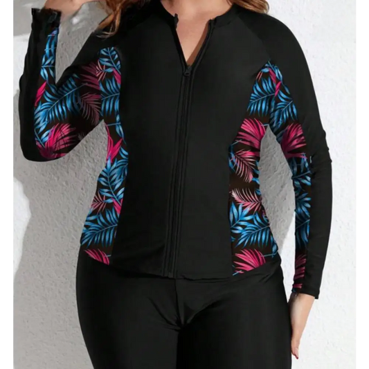 Fern Zip Rashie Top - Swim Wear