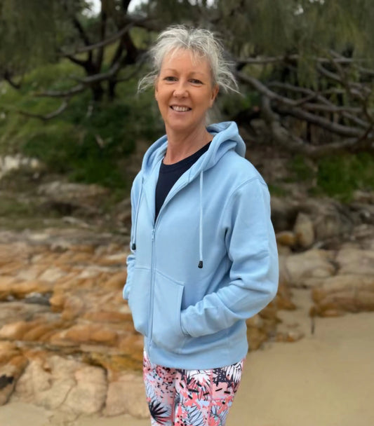 Fleecy Zip Hoodies - 6 / Sky Blue - Hoodies