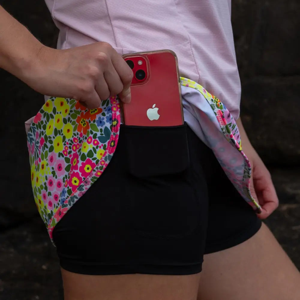 Flora Skort with Pockets - Floral Ditsy Print, Neon Colours, Golf, Pickleball, Tennis Skort/ Skirt 