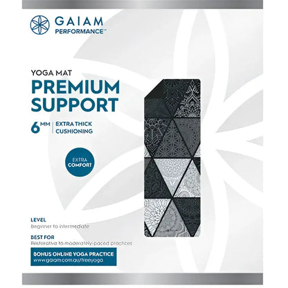 Gaiam Premium Support Seaglass 6mm Yoga Mat - gmaxx