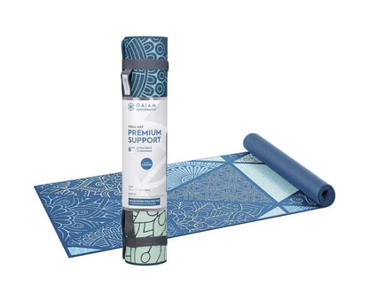 Gaiam Premium Support Seaglass 6mm Yoga Mat - gmaxx