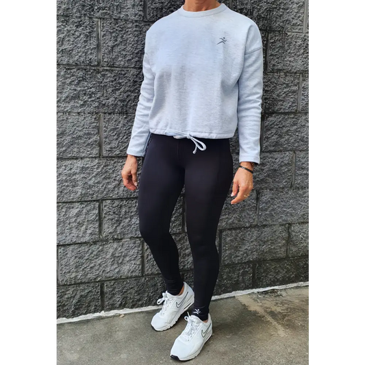 Gmaxx 'ATTACK BLACK' Active Full Length high-performance legging designed for all physical activities. It features two large side pockets and a small fob/coin pocket for secure storage