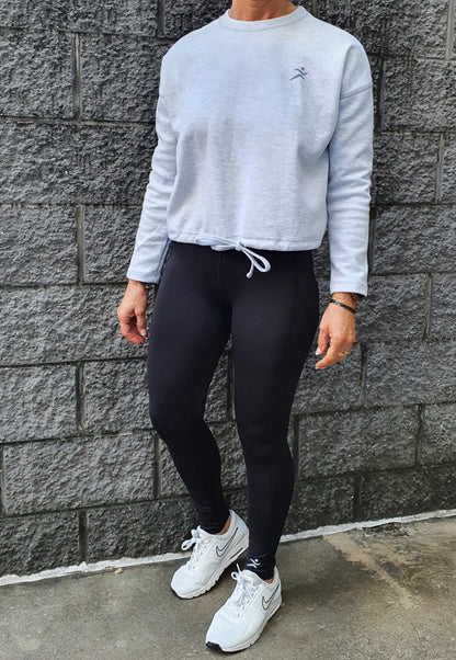 Gmaxx 'ATTACK BLACK' Active Full Length high-performance legging designed for all physical activities. It features two large side pockets and a small fob/coin pocket for secure storage
