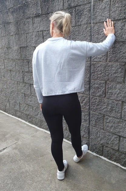 Gmaxx 'ATTACK BLACK' Active Full Length high-performance legging designed for all physical activities. It features two large side pockets and a small fob/coin pocket for secure storage