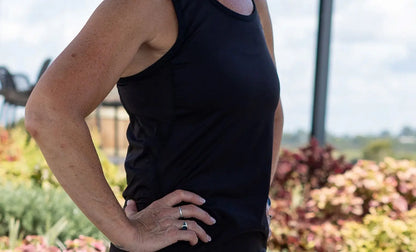 Gmaxx Black Racer Back Singlets