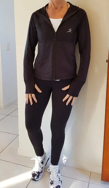 Gmaxx Black Sports Jacket with hood
