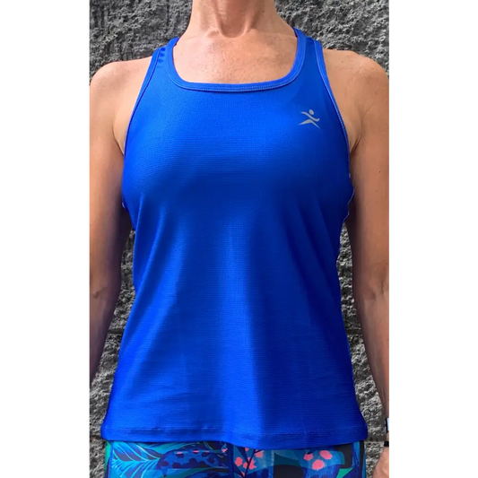 Gmaxx BREEZE Cobalt Blue Strappy Back Sports Top