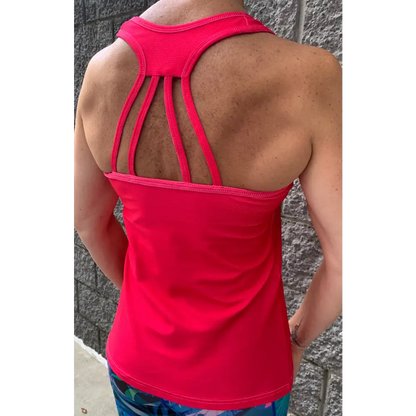 Gmaxx BREEZE 'Hot Pink' Strappy Back Sports Top