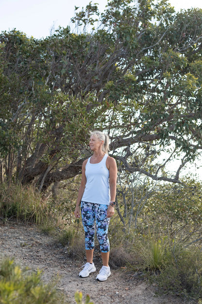 Gmaxx Ice Blue Strappy Back Sports Top - gmaxx