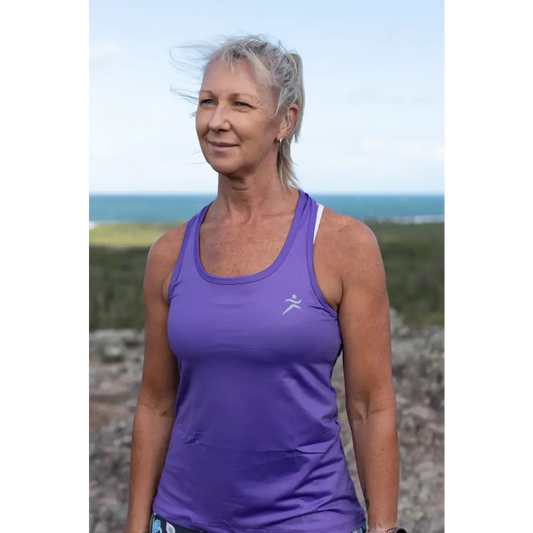 Gmaxx Purple Strappy Back Sports Top