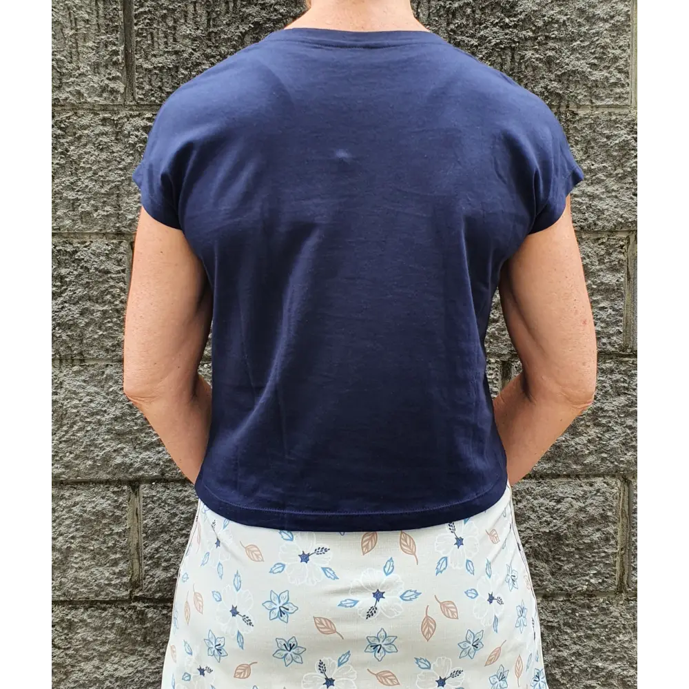 Holli Cap Sleeve Tee. Available in White, Navy, Black, Seafoam and Pink