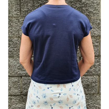 Holli Cap Sleeve Tee. Available in White, Navy, Black, Seafoam and Pink