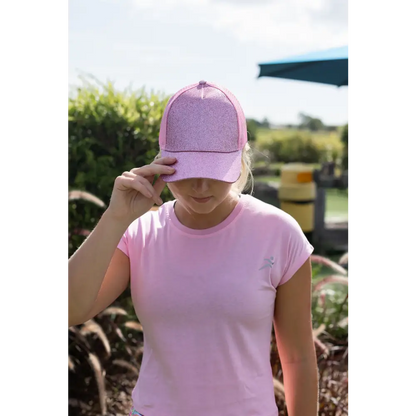 Holli Cap Sleeve Tee. Available in White, Navy, Black, Seafoam and Pink