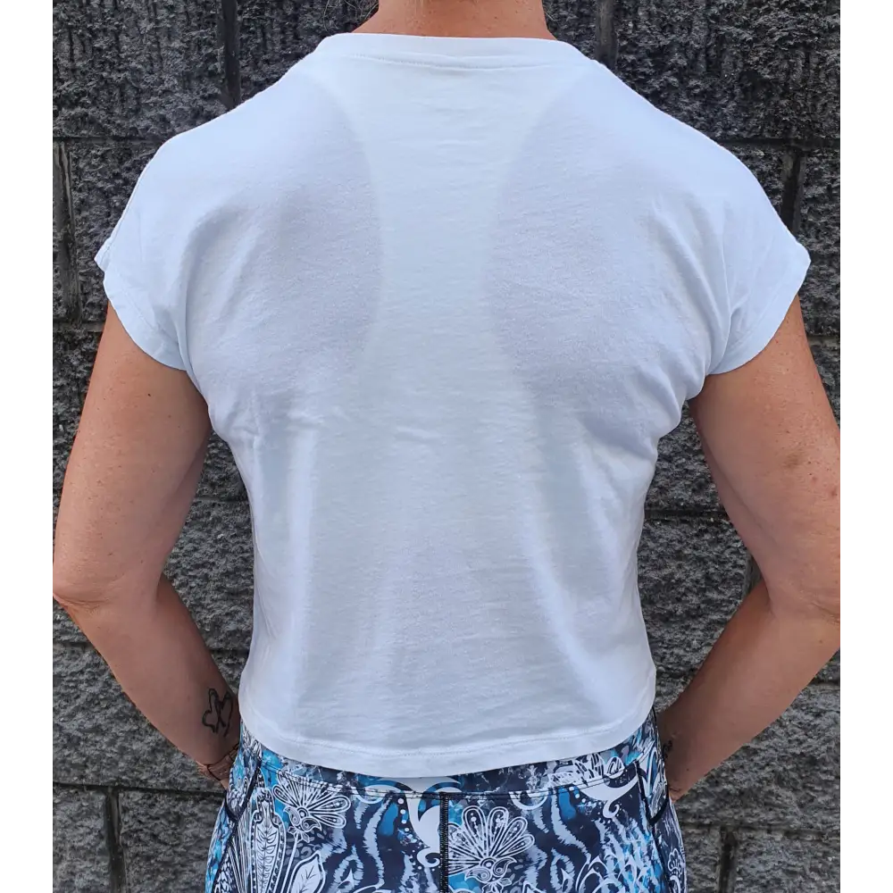 Holli Cap Sleeve Tee. Available in White, Navy, Black, Seafoam and Pink