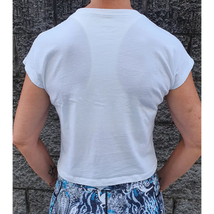 Holli Cap Sleeve Tee. Available in White, Navy, Black, Seafoam and Pink